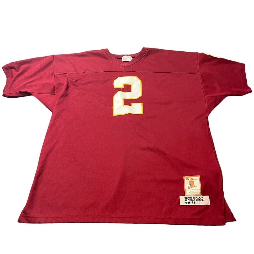 Gridiron Greats Football Jersey Mens 60 Deion Sanders Florida State 1985-86 - Picture 1 of 9